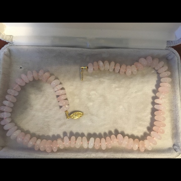 Vintage Rose Quartz necklace - Picture 4 of 5